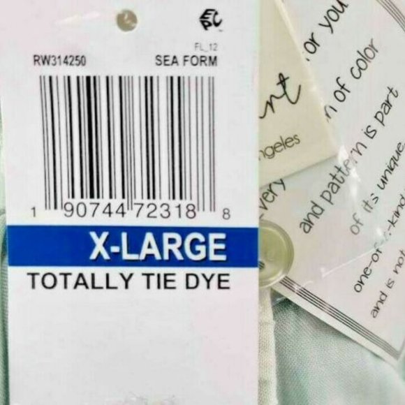 NWT ULTRA FLIRT SEA GREEN TIE DYE BUTTON BLOUSE XL - Picture 11 of 11